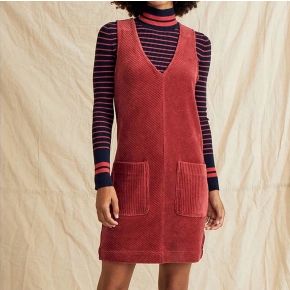 Marine Layer Red Corduroy Mini Dress